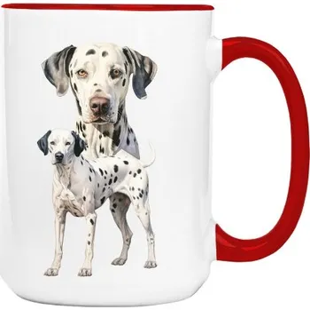 Hrnek velký barevný s potiskem Oblíbený Dalmatin