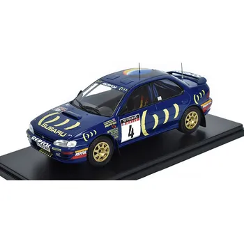 autíčko Subaru Impreza 555 #4 RAC Rally GB 1995 McRae / Ringer 1:24 - Hachette časopis s modelem Subaru Impreza 555 No.4 RAC Rally GB 1995 McRae / Ringer - kovový model auta