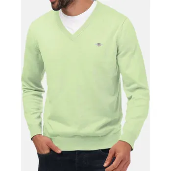 Pánský svetr Světle zelený svetr Gant - Velikost XL, Barva Zelená 55834 8030562