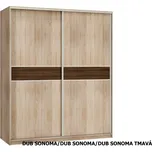 Šatní skříň EUDUNDA 2 A, dub sonoma/dub sonoma/dub sonoma tmavý, 5 let záruka +možnost VÝNOSU + vyzvednutí ZDARMA