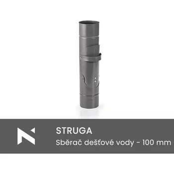okap STRUGA Sběrač dešťové vody s lapačem - 100 mm černá (RAL 9005)