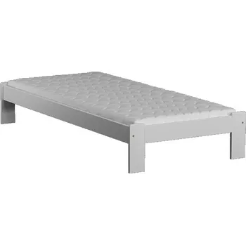 Postel Postel BELUKHA 90x200 cm s roštem, masiv borovice/moření bílá + vyzvednutí ZDARMA