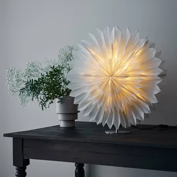 Lampička Markslöjd Stojací hvězda Solina, Ø 60 cm šedá - délka napájecího kabelu 200 cm šedá, stříbrná 1 x 6 W LED - Doprava zdarma