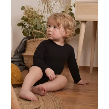 Dětské body s dlouhým rukávem, černé 86