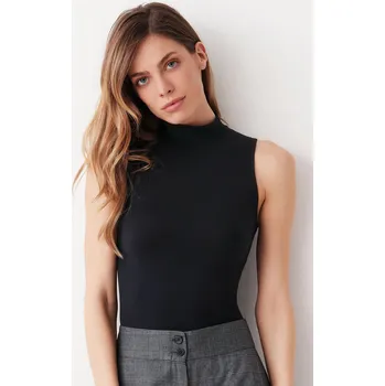 Glara Bavlněný jednobarevný top se stojáčkem 821208