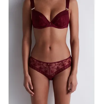 Souprava dámského spodního prádla Šortky AUBADE (2D94-13), Barva vínová, Velikost XS