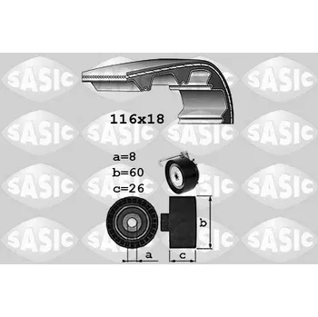 Rozvod motoru Sada rozvodového řemene, , SASIC, 1756090