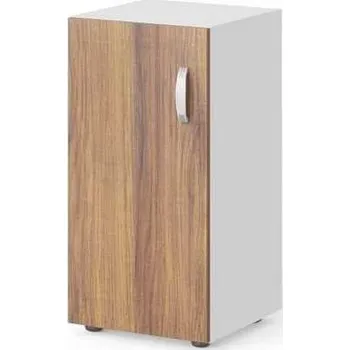 Policová skříň Nízká skříň Manager 39,9 x 42,2 x 80 cm, levá, ořech warmia / bílá