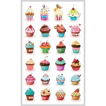 Party dekorace Tvořílci.cz Nálepky Mini Cupcakes 7,5 x 12,3cm