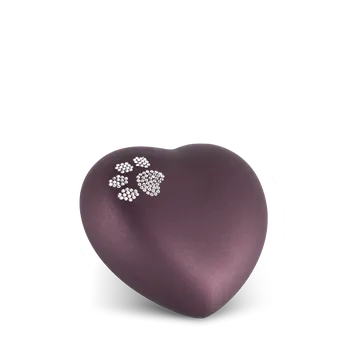 Smuteční dekorace Zvířecí urna Herz Paw - Berry 0,5l