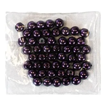 Svatební dekorace Korálky svatební TM.FIALOVÁ 3mm - Tm.fialová, 3mm