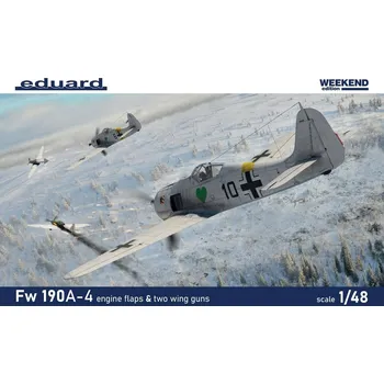 Plastikový model Focke-Wulf Fw 190A-4 s klapkami chlazení motoru a 2kanonovým křídlem 1/48 (Weekend edition) - Eduard 84117