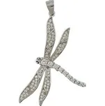 Stříbrný přívěsek vážka se zirkony