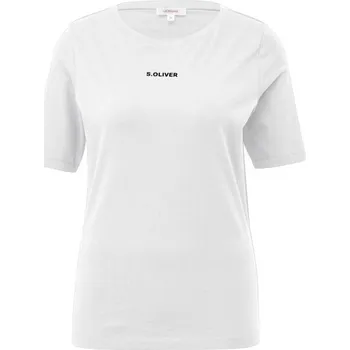 Dámské tričko Dámské tričko s.Oliver RL T-SHIRT NOOS 36 Bílá, Černá