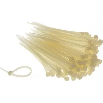 Ráčna Stahovací pásky 200x3,6mm, nylon, 50ks bílá,