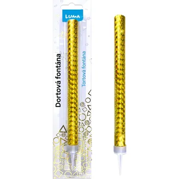 Balónek Fontána dortová 18 cm, zlatá