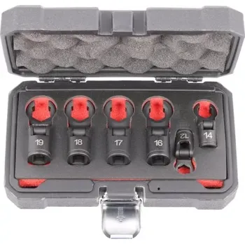 Ruční nářadí Klíče na převlečné matice, flexibilní, 12-19 mm, 6 ks 3/8"- QUATROS QS50634