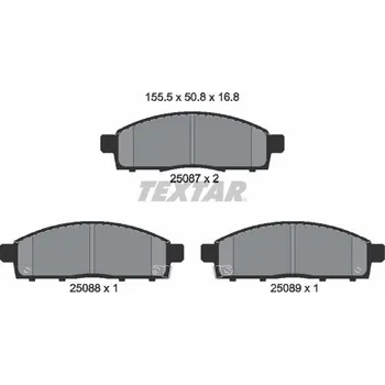 Brzdová destička Sada brzdových destiček, kotoučová brzda TEXTAR 2508701