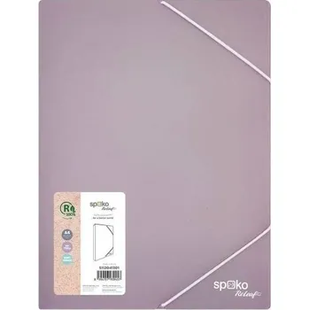 Box na spisy Spoko Releaf A4 s gumičkou, fialový