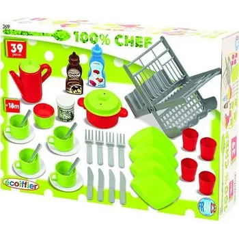 Doplněk pro panenku Ecoiffier Velká sada jídelního příslušenství