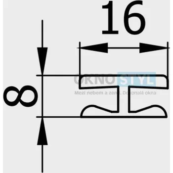 Příslušenství k oknu Spojovací profil bílý typ H pro okna a dveře REHAU Smartline+