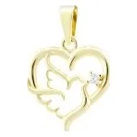 Přívěsek zlatý Srdce se zirkonem