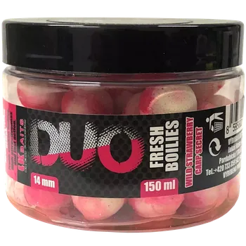 Boilies LK Baits DUO X-Tra Fresh Boilies Wild Strawberry-Carp Secret 14mm 150ml