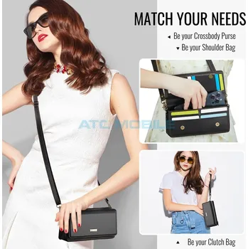 Pouzdro na mobilní telefon Luxusní dámská kabelka CaseMe černá (telefon, karty, RFID blokace, velikost do 7,5") a zpět 78 Kč s ATC Clubem