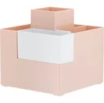 Deli - stojánek kombinovaný, 4 přihrádky, 1 box, růžový