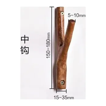 Věšák Rustikální dřevěný nástěnný věšák na oblečení | designový věšák imitující větev | 1ks - M