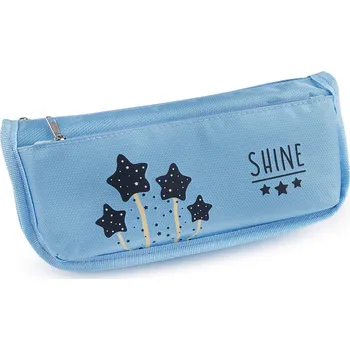 Penál Pouzdro / penál jednorožec, Love 21,5x9 cm, barva 5 modrá pomněnková hvězdy