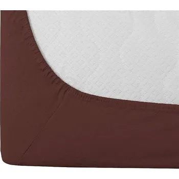 Prostěradlo TEXTILOMANIE Jersey EXCLUSIVE tmavě hnědé 90 × 200 cm