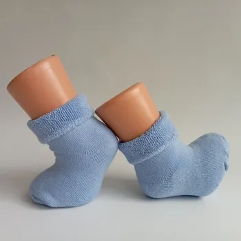 TREPON Kojenecké ponožky hřejivé froté, modré Velikost: 13-15cm /19-22/