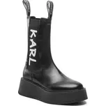 Kotníková obuv s elastickým prvkem KARL LAGERFELD KL42460 Černá 40
