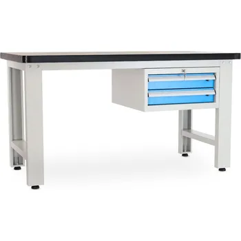 Dílenský stůl Dílenský stůl Solid MDF-02, 150 cm, závěsný box, černá