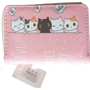 Peněženka Dětská peněženka, růžová s koťaty