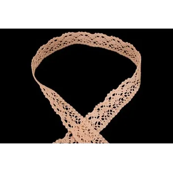 Stuha Krajka paličkovaná 23mm MERUŇKOVÁ 73300 - Meruňková, 23mm