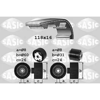 Rozvod motoru Sada rozvodového řemene, , SASIC, 1750046