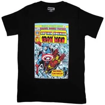 Merch Marvel Comics: Marvel Comics Unisex T-shirt: Captain America & Iron Man Comic Cover (large) L