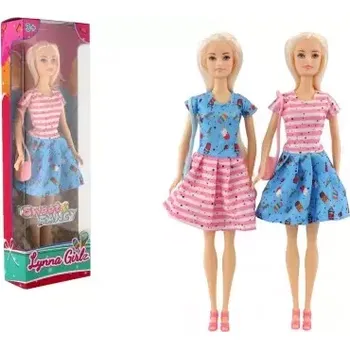 Panenka Teddies Panenka Lynna s dlouhými vlasy plast 30cm 2 barvy v krabičce 10x33x5cm