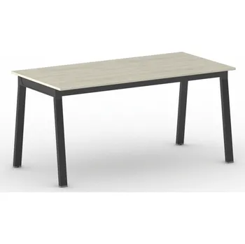 Psací stůl B2B Partner Jednací kancelářský stůl PRIMO BASIC, 160x80 cm, černá podnož, dub přírodní