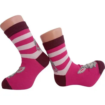 Trepon České dívčí ponožky Alva tmavě růžové