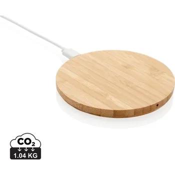 Bambusová bezdrátová nabíječka 5W, Firemní dárkové předměty s vlastním potiskem