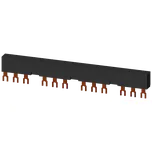 3fázové přípojnice s roztečí 55 mm pro 4 spínače, vidlicové přípojky