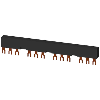 3fázové přípojnice s roztečí 55 mm pro 4 spínače, vidlicové přípojky