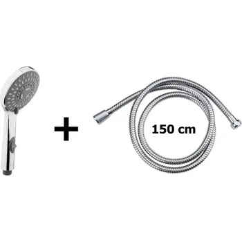 Sprchová hadice Set sprchová hlavice s vypínáním vody + sprchová hadice 150 cm