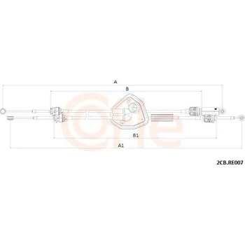 Tažné lanko, ruční převodovka COFLE 2CB.RE007