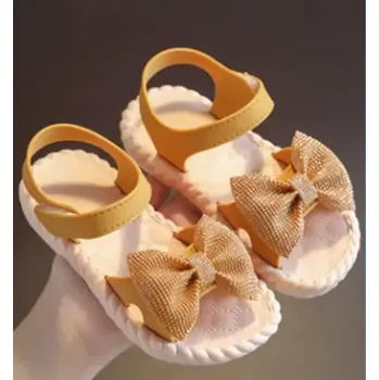 Dívčí sandály Sandálky s mašlí - SKOŘICE (2-3 roky) (Značka: XINLUO)