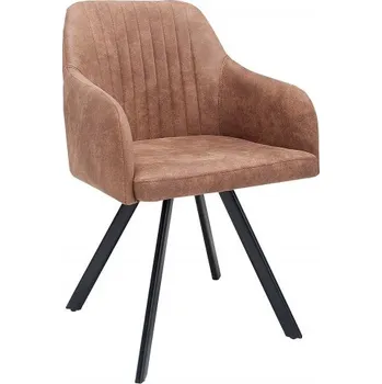 Jídelní židle 2SET jídelní židle LUCCA vintage hnědá mikrovlákno