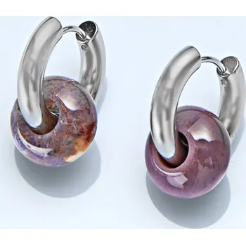 Hodinky 3Pagen Ametystové náušnice Kámen/kov.